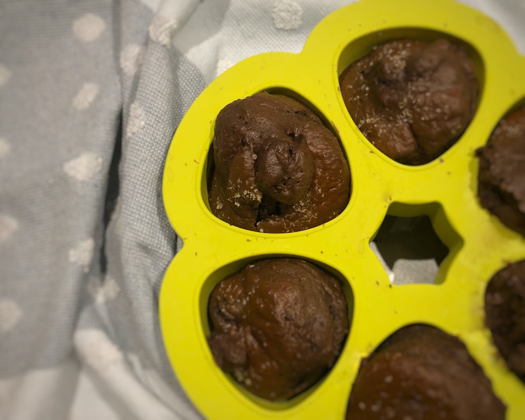 Healthy Cherry Ripe Muffins