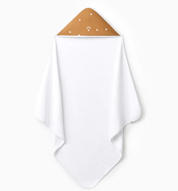 Camel & White Hooded Towel