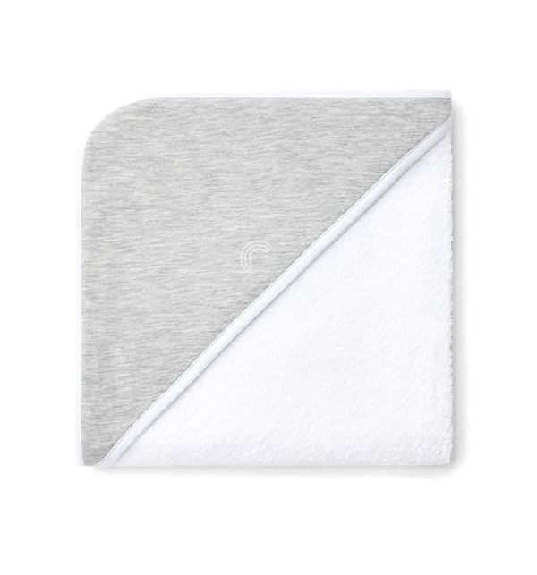 White & Grey Hooded Towel