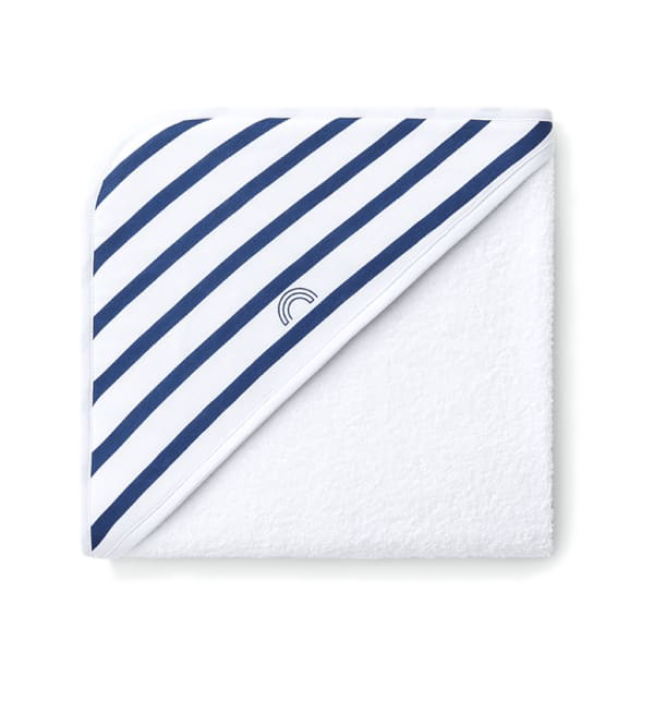 Navy Stripes Hooded Towel