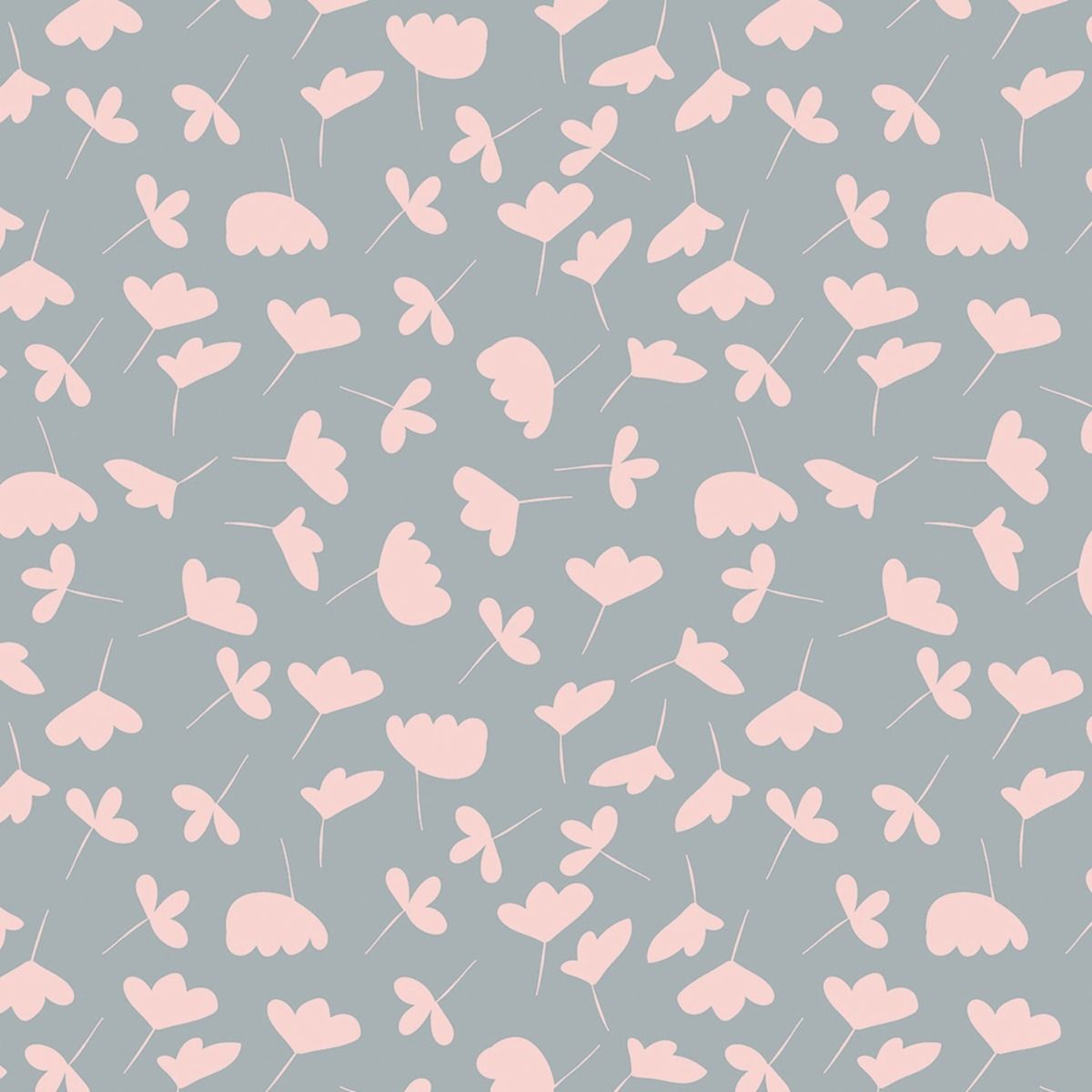 Maternity and nursing pillow - Grey (pink flowers print)