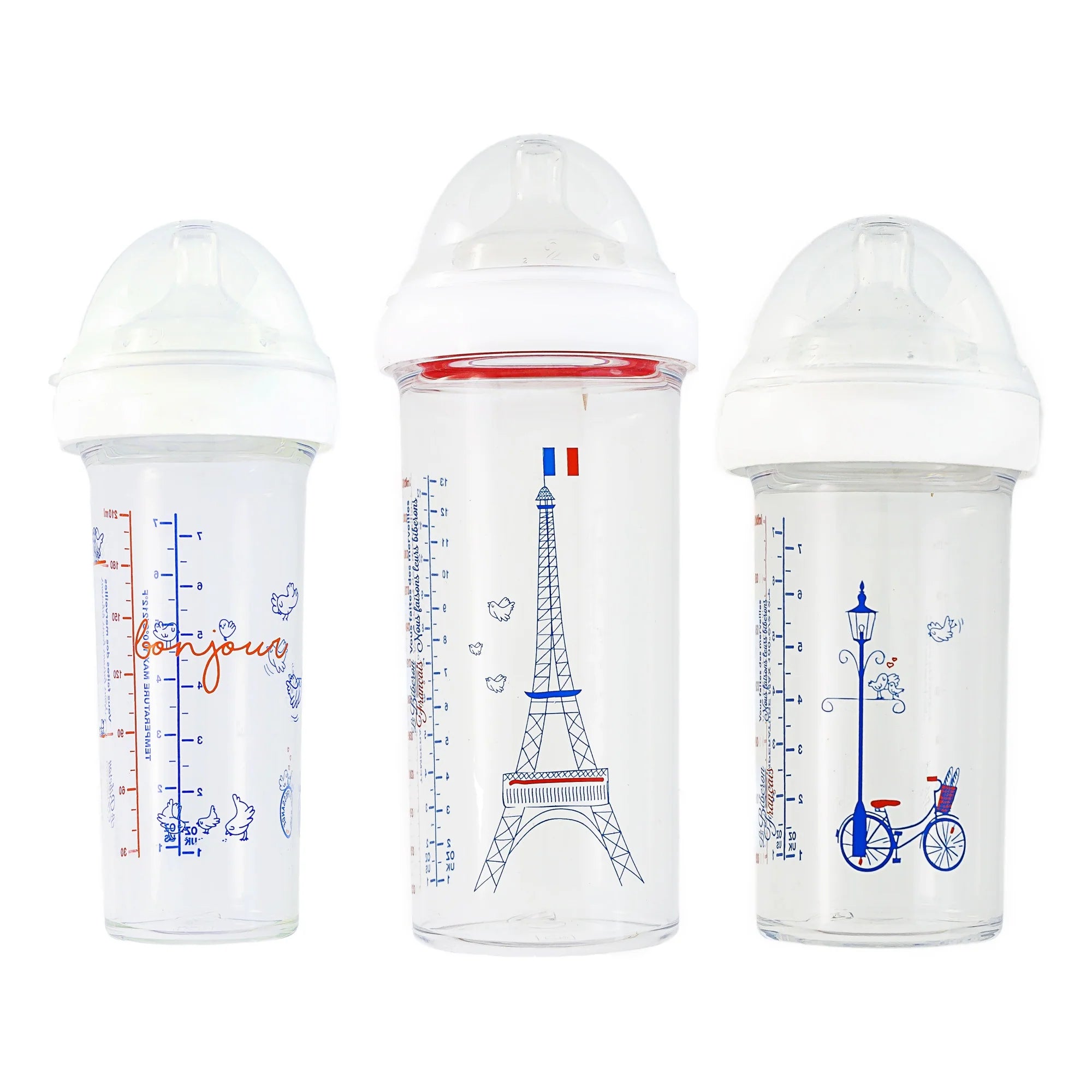 "Paris" Baby Bottle Set (2x210ml, 1x360 ml)
